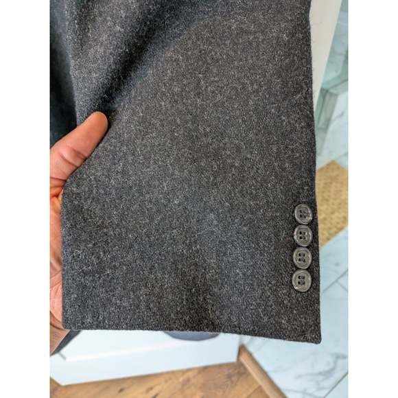 Christian Dior Monsieur Gray 100% Wool Double Breasted Overcoat USA 48R READ - Picture 4 of 16